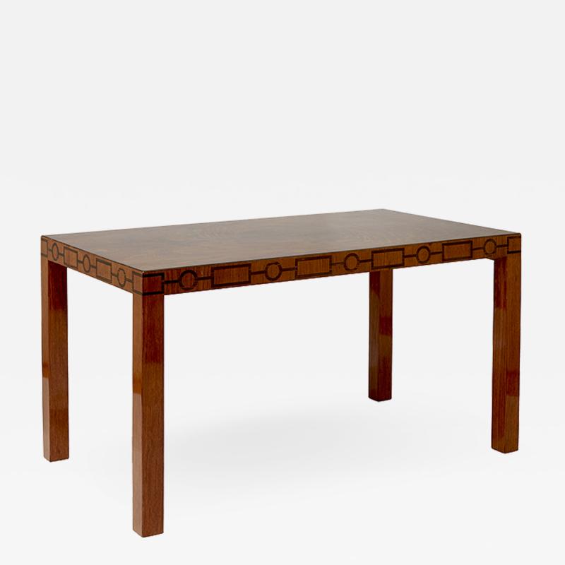 Fine Swedish Modern Classicism Coffee Tea Table with Burl Top