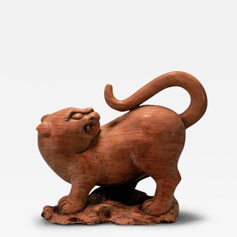 Finely Carved Hardwood Tiger