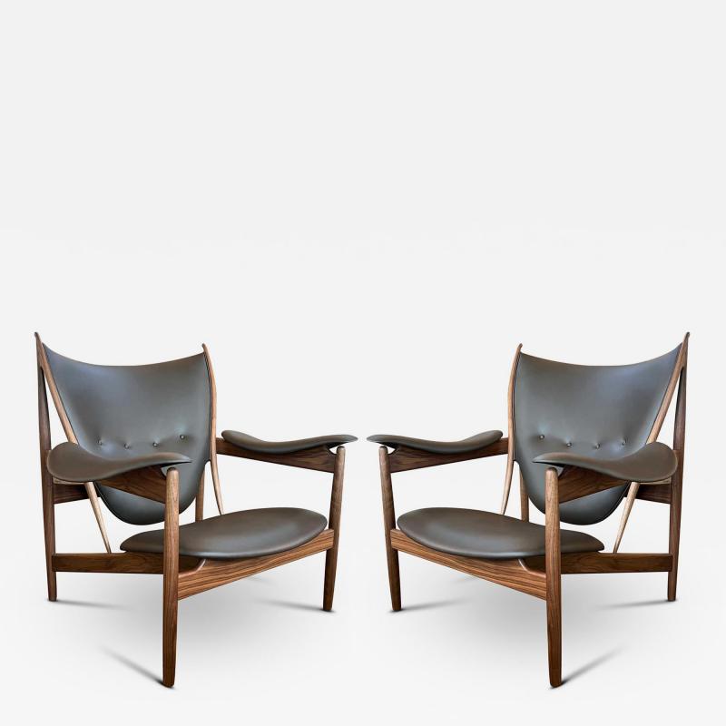Finn Juhl Pair of Chieftain Chairs by House of Finn Juhl
