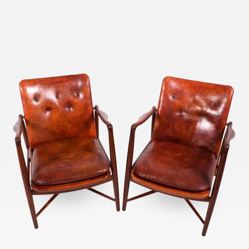 Finn Juhl Pair of Finn Juhl Chairs for Bovirke 1946