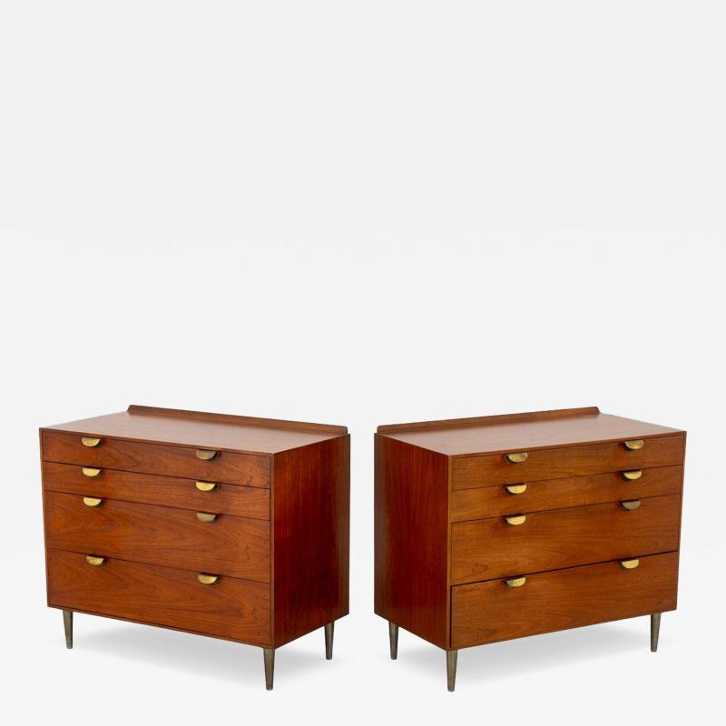Finn Juhl Pair teak chests by Finn Juhl for Baker 1950s