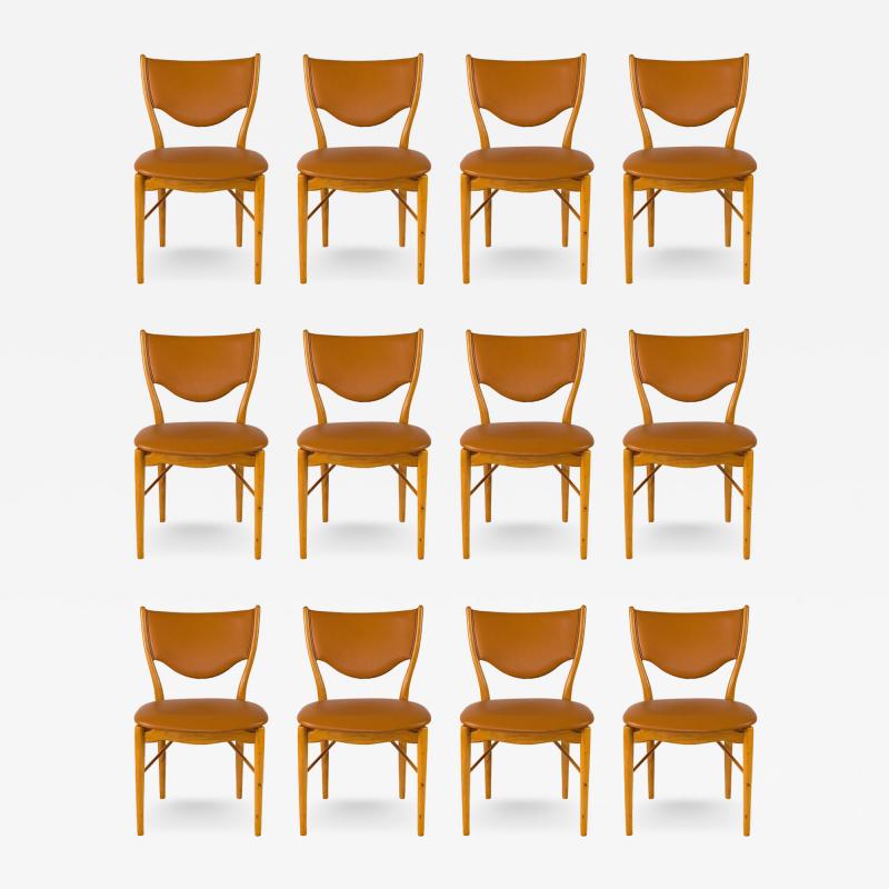 Finn Juhl Set of 12 Finn Juhl BO 63 Dining Chairs