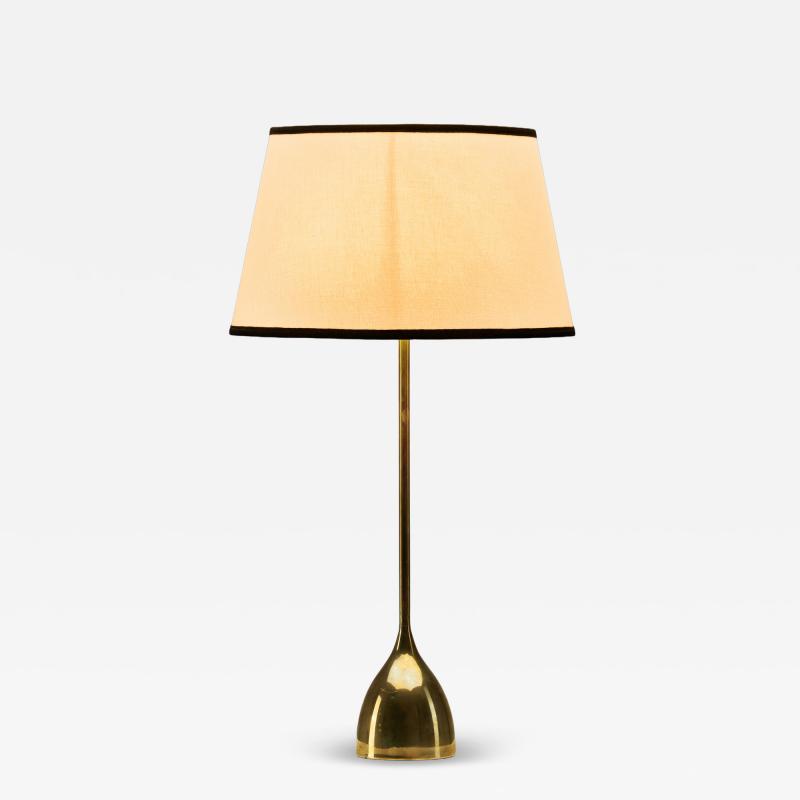 Finnish Modern Brass Table Lamp by Precenta Oy Finland 1950s