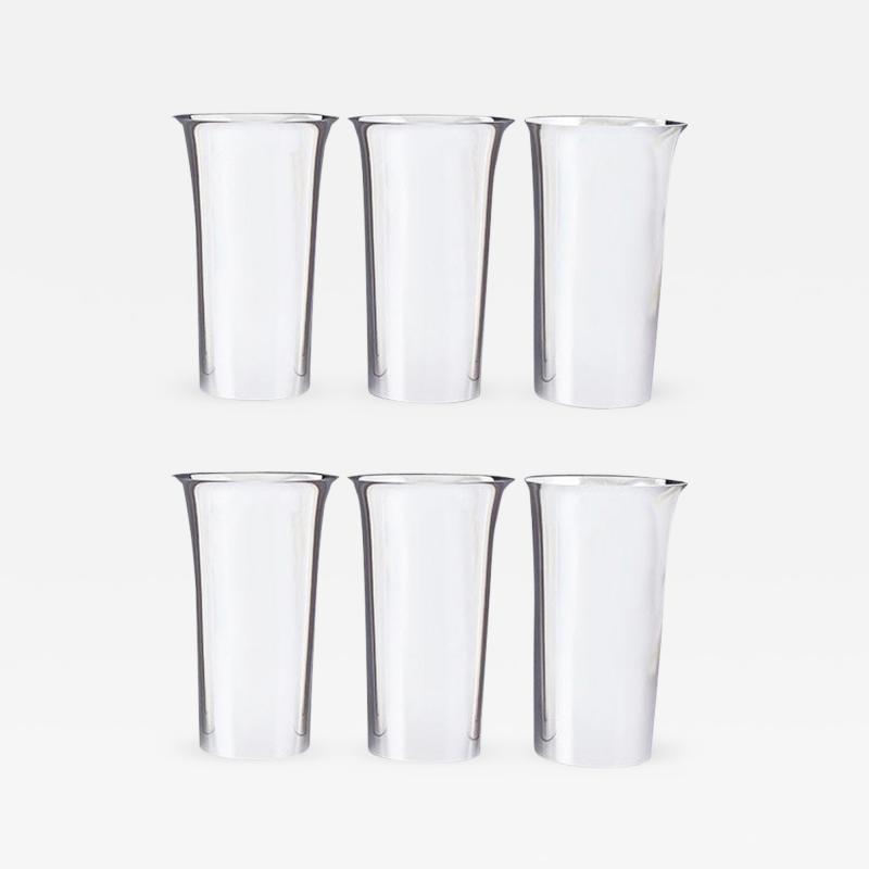 Fisher Silversmith Inc Set of Six Sterling Tumblers by Fisher