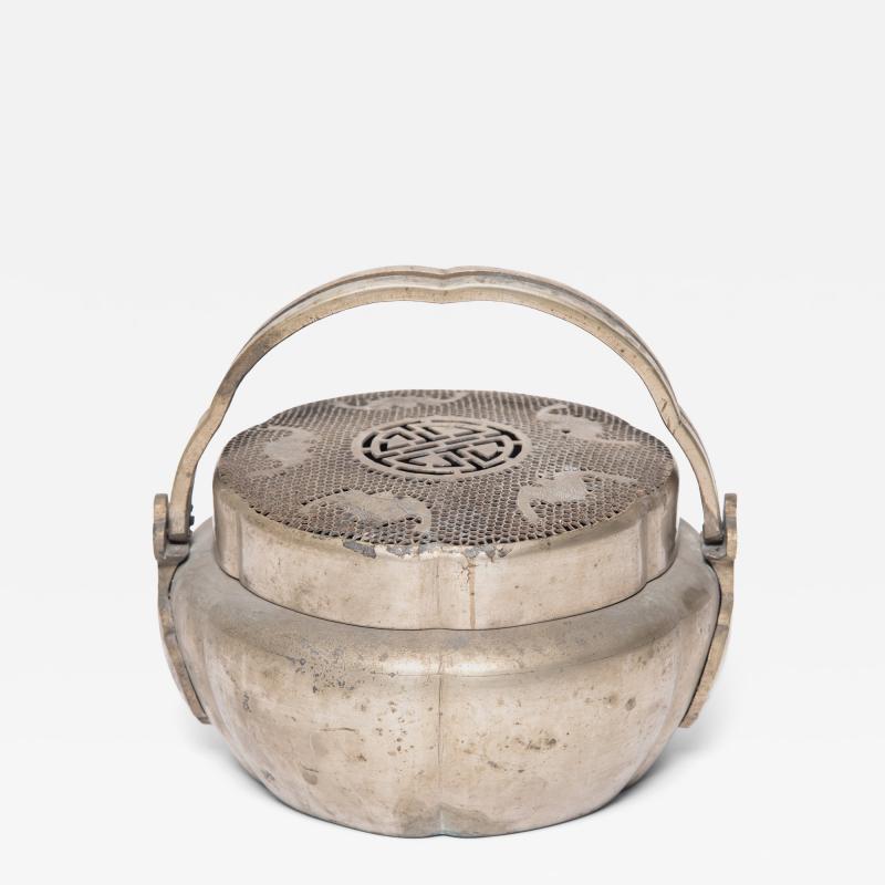 Five Blessings White Brass Brazier