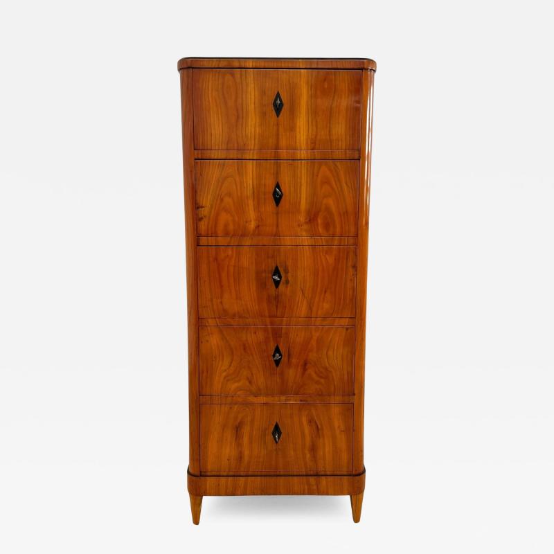 Five Drawer Biedermeier Chiffonier Cherry Veneer South Germany circa 1820