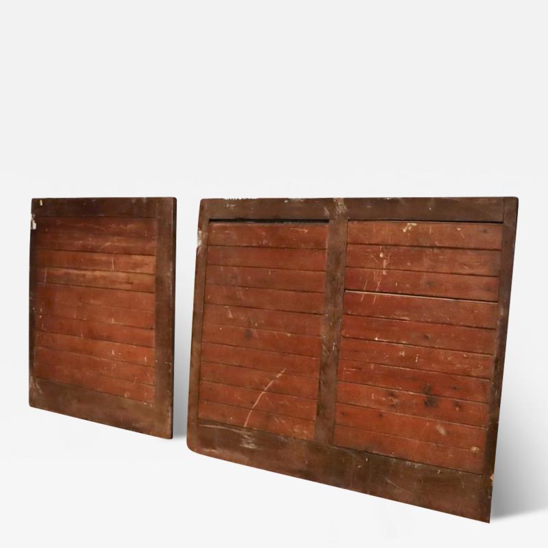 Five French rustic wooden panels 19th century possibly from a barn 