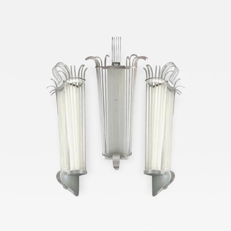 Five monumental lighting sconces France around 1940