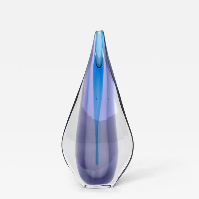 Flavio Poli Flavio Poli Sommerso Teardrop vase Murano glass Seguso Italy 1960