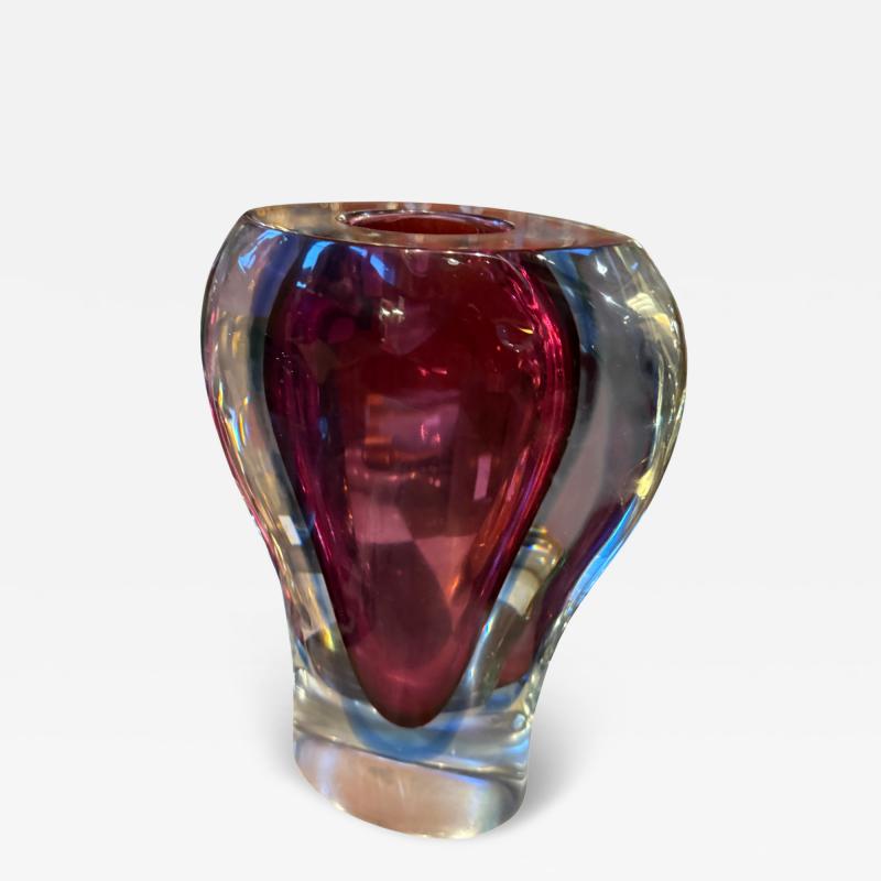 Flavio Poli Sommerso Murano Glass Vase by Flavio Poli for Seguso Italy 1950s 1960s