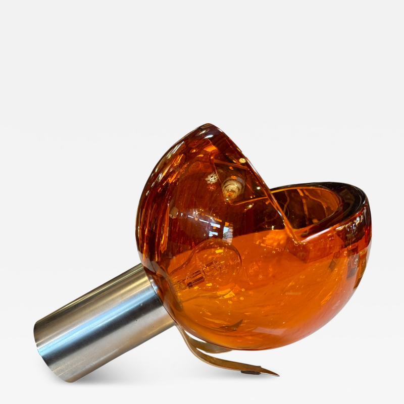 Flavio Poli Space Age Table Lamp by Flavio Poli Murano Glass Italy 1970s 