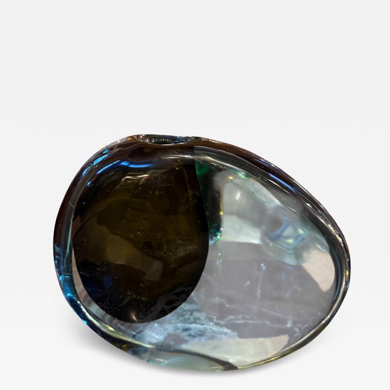 Flavio Poli Valva Murano Glass Vase by Flavio Poli for Seguso Italy 1960s