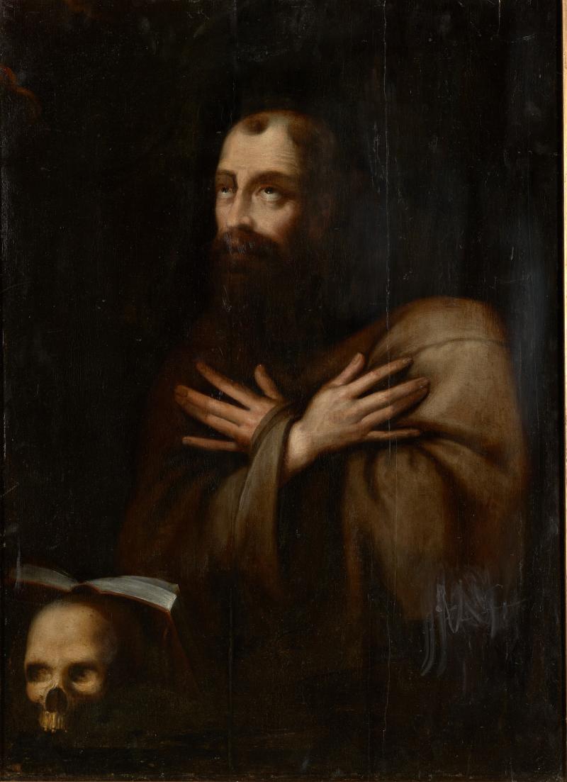 Flemish School 17th C Baroque Saint Probably Flemish School Saint Francis in Ecstasy