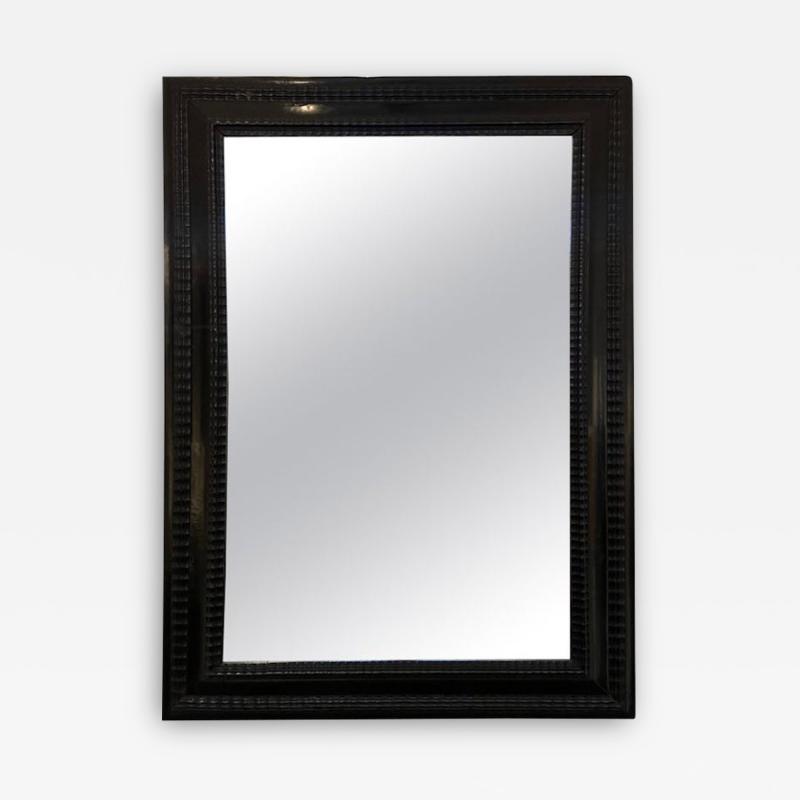 Flemish Style Ebonised Ripple Frame Mirror