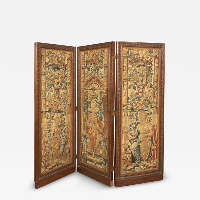 Flemish Tapestry Three Panel Screen