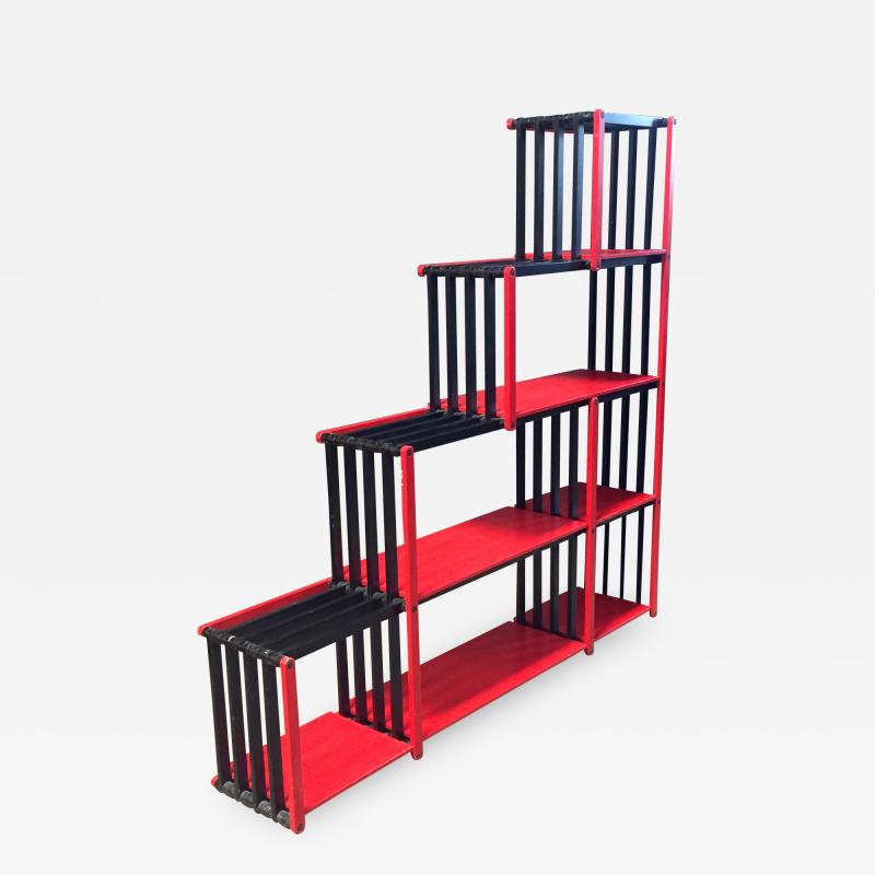 Flexible Wood Bookcase Italy 1980s