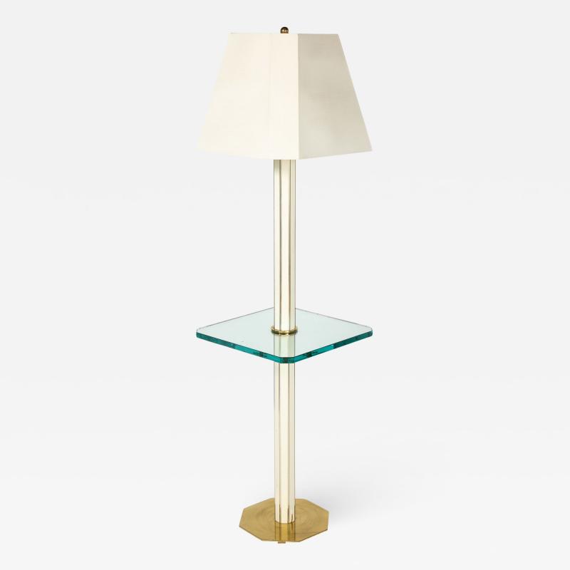 Floor Lamp with Glass Shelf