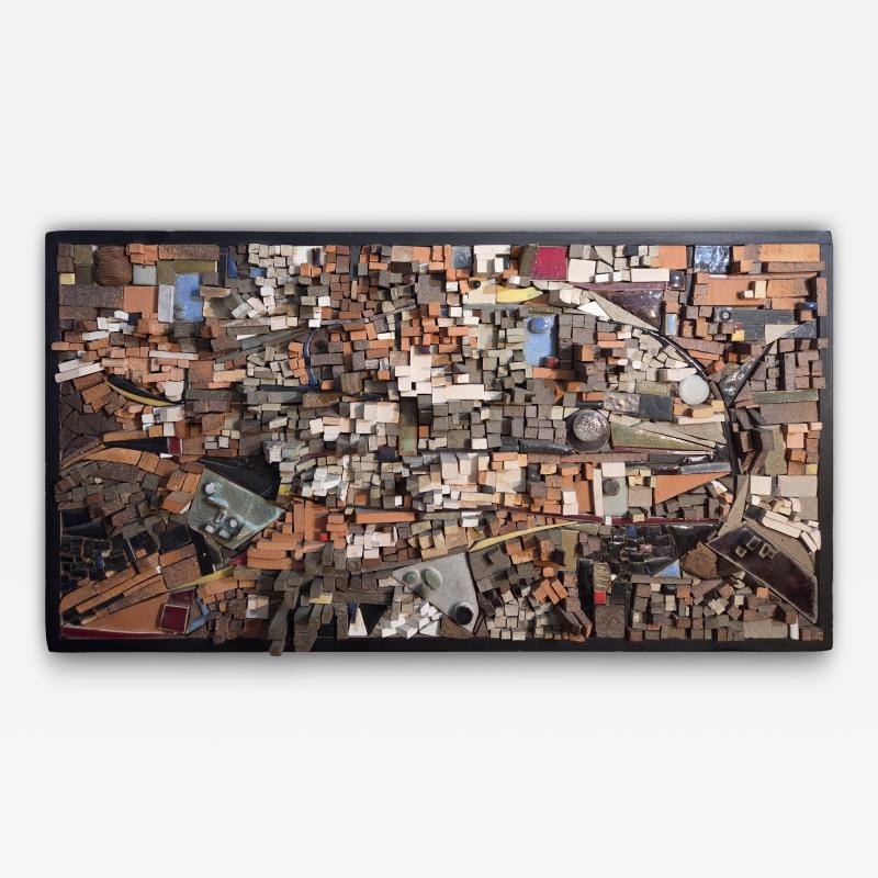 Florence B Chernoff Florence Chernoff Ceramic Relief Pittsburgh PA Three Rivers 1967 Stoneware