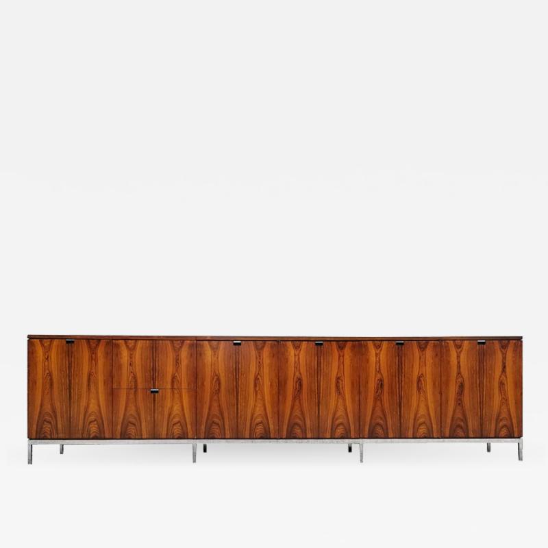 Florence Knoll Custom Bookmatched Brazilian Rosewood Florence Knoll Media Cabinet