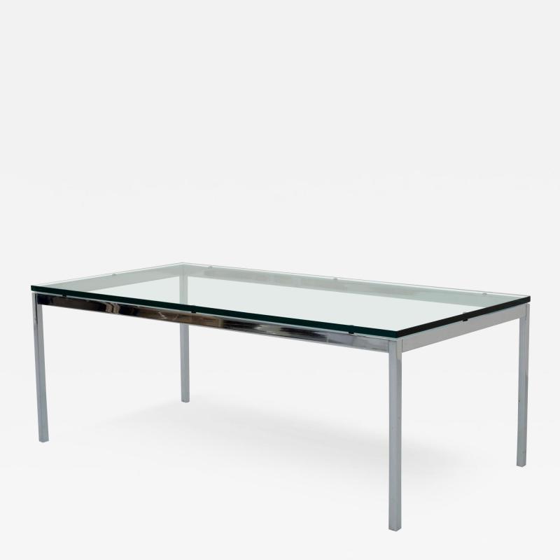 Florence Knoll Florence Knoll Coffee Table in Glass and Chrome USA 1970s