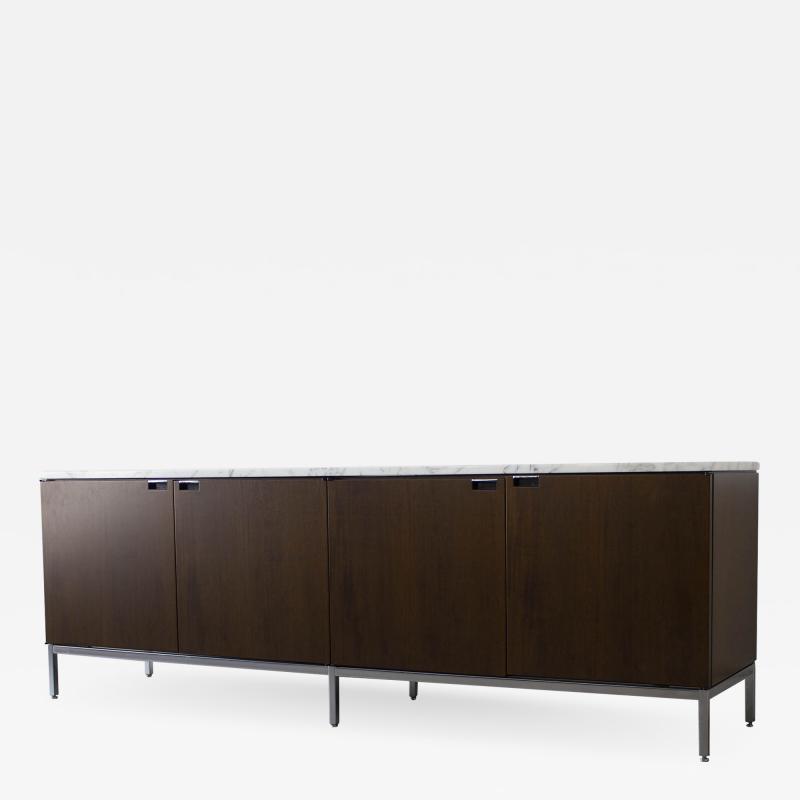 Florence Knoll Florence Knoll Credenza in Mahogany with Marble Top and Satin Legs