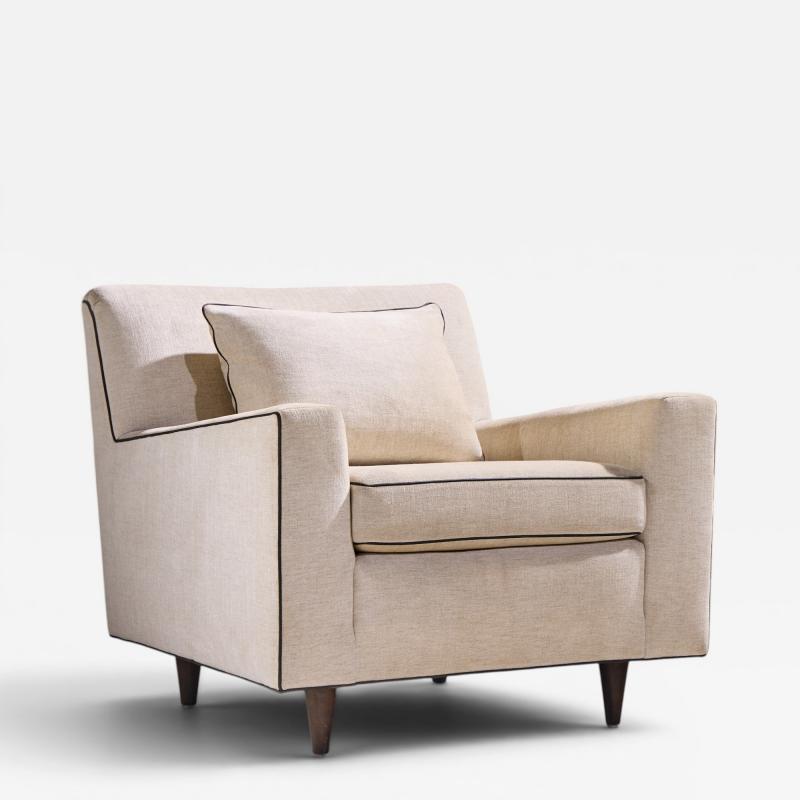 Florence Knoll Florence Knoll Model 25 Mid Century Walnut Lounge Chair