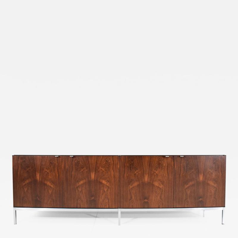 Florence Knoll Florence Knoll Rosewood Credenza with Calacatta Marble Top
