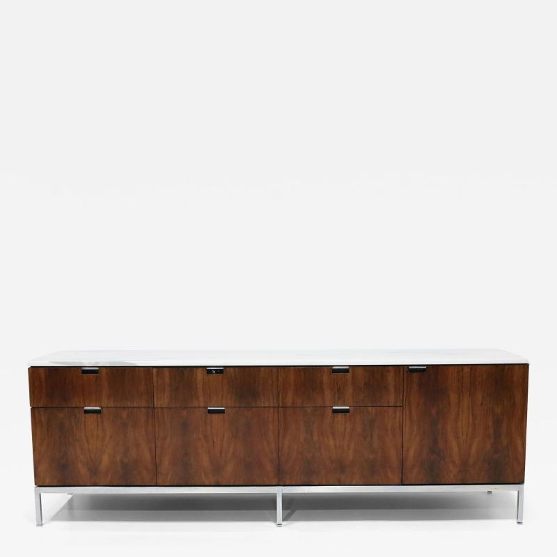 Florence Knoll Florence Knoll Rosewood and Marble Credenza or Sideboard 1960s
