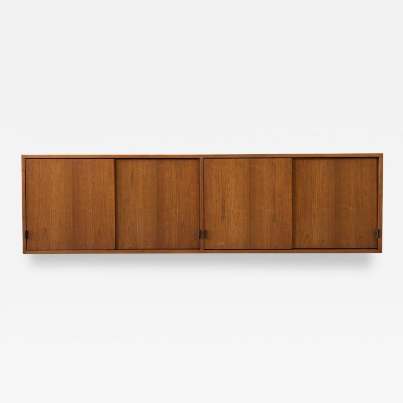 Florence Knoll Florence Knoll Wall Mount Cabinet in Walnut with Oak Interior 1960s 1 of 2