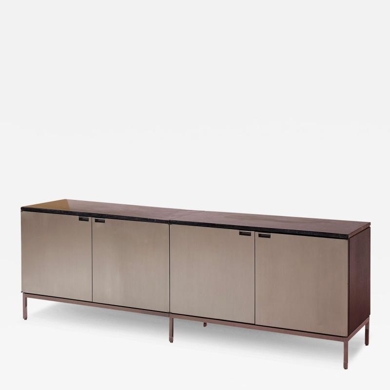 Florence Knoll Florence Knoll aluminium metal and marble sideboard Knoll International 1960s