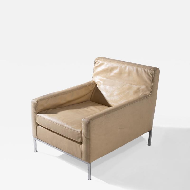 Florence Knoll Florence Knolls Attributed Leather Armchair