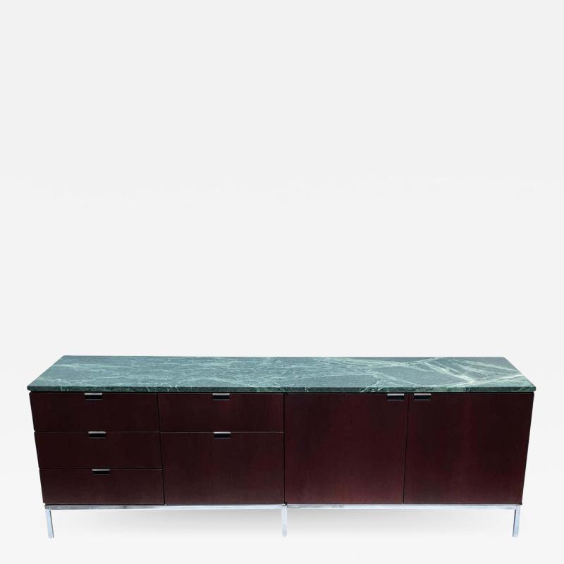 Florence Knoll Mid Century Modern Florence Knoll for Knoll Green Verde Marble Top Credenza