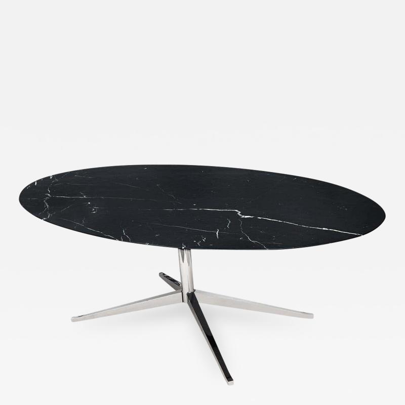 Florence Knoll Mid Century Modern Oval Marble Dining Table or Desk by Florence Knoll for Knoll