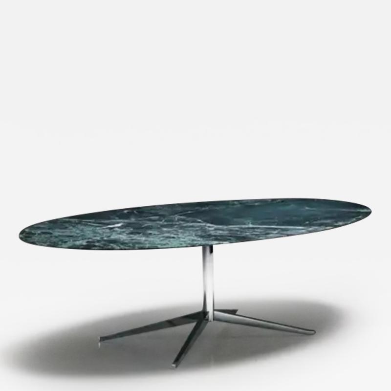 Florence Knoll Oval Green Marble Dining Table by Florence Knoll United States 1960s