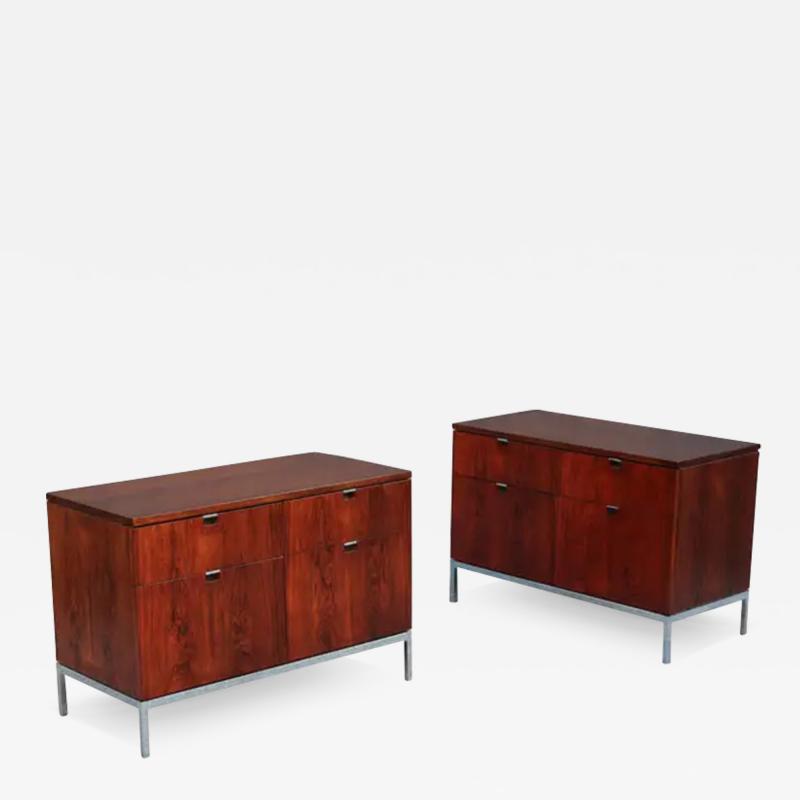 Florence Knoll Professionally Restored Florence Knoll Custom Matched Set of Rosewood Cabinets