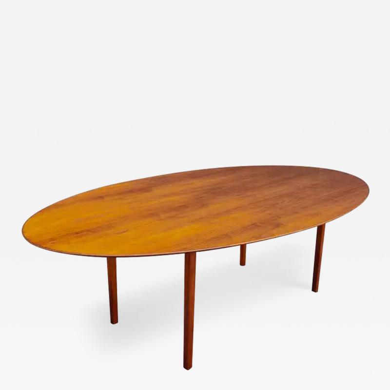 Florence Knoll Rare Massive 96 x54 Oval Walnut Florence Knoll Dining or Conference Table 1960s