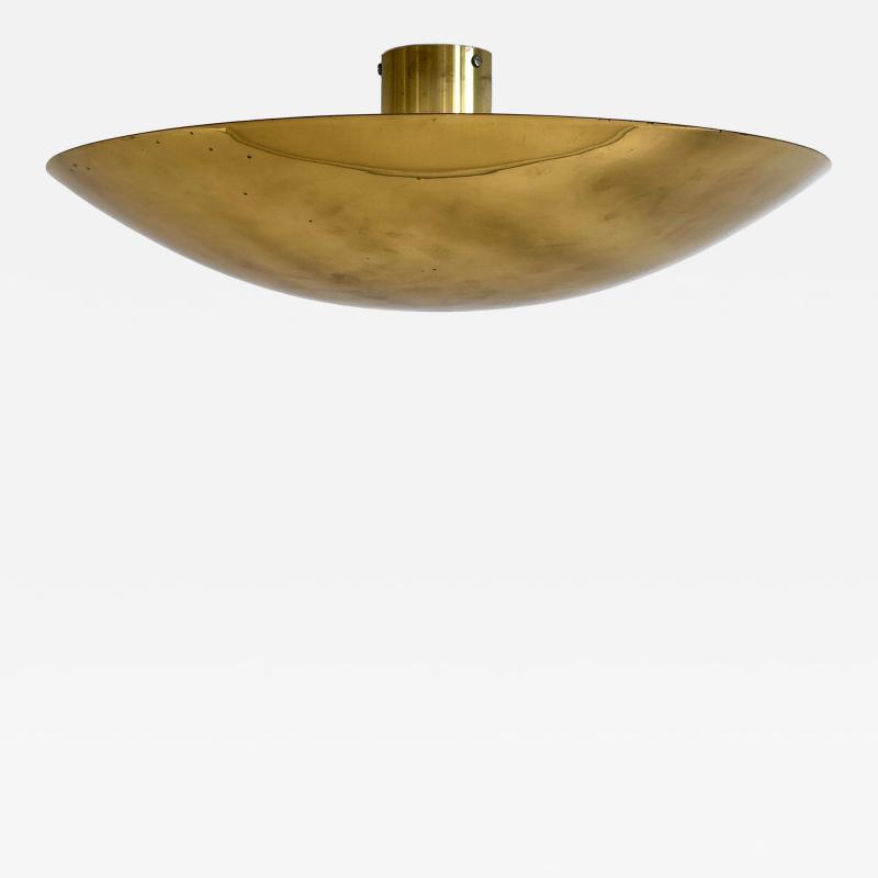 Florian Schulz Early Minimalistic Brass Flush Mount or Sconce by Florian Schulz Germany 1960s