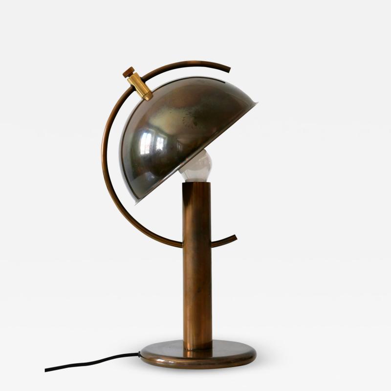 Florian Schulz Exceptional Mid Century Modern Brass Table Lamp by Florian Schulz Germany 1970s