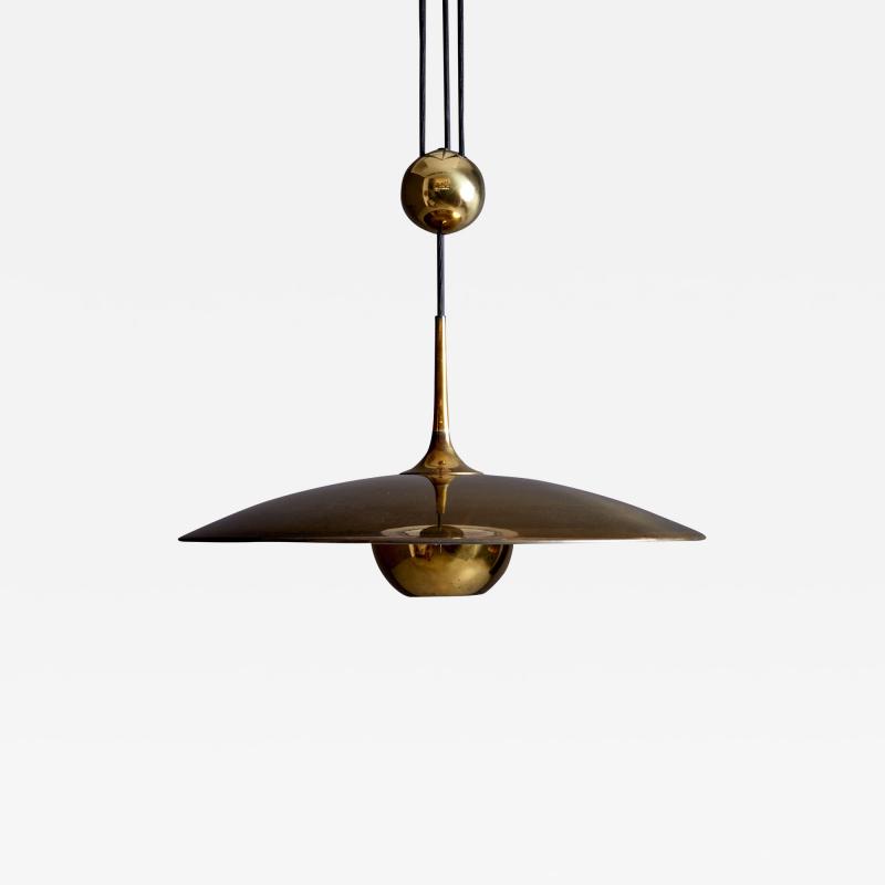 Florian Schulz Florian Schulz Brass Pendant Lamp Onos 55 Germany 1970s