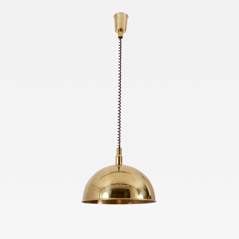 Florian Schulz Pendant Lamp in Brass by Florian Schulz Germany 1970s