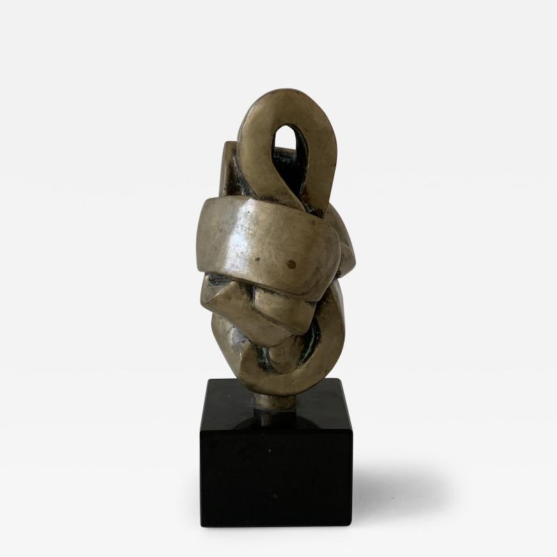 Folded Knot Abstract Bronze Sculpture