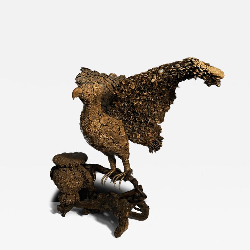 Folk Art Eagle Urn Sculpture