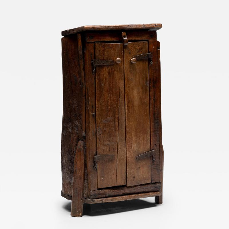 Folk Art Monoxylite Cabinet Denmark 19th Century