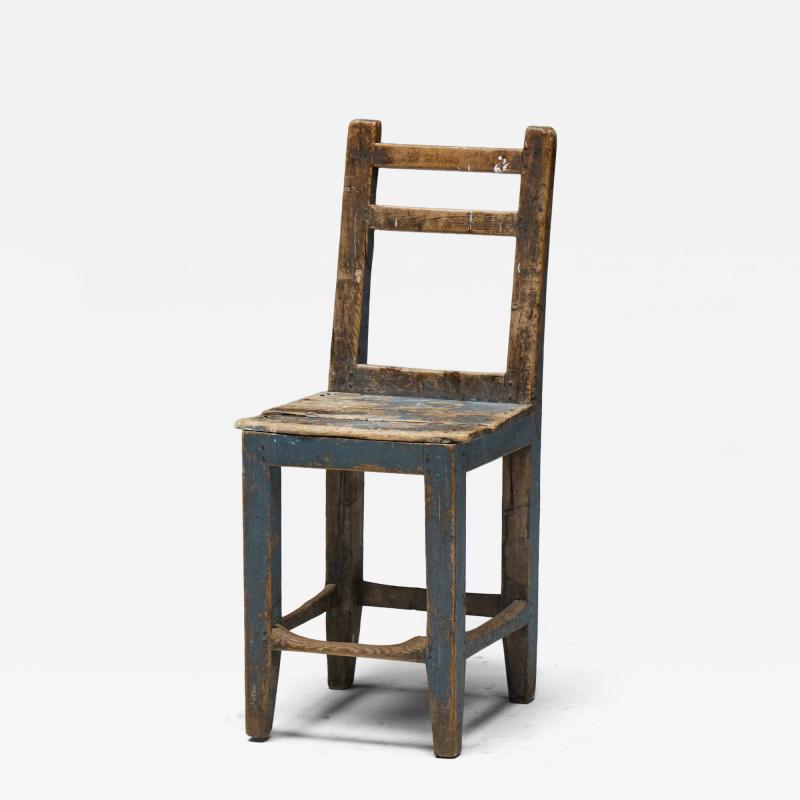 Folk Art Wooden Chair France 19th Century
