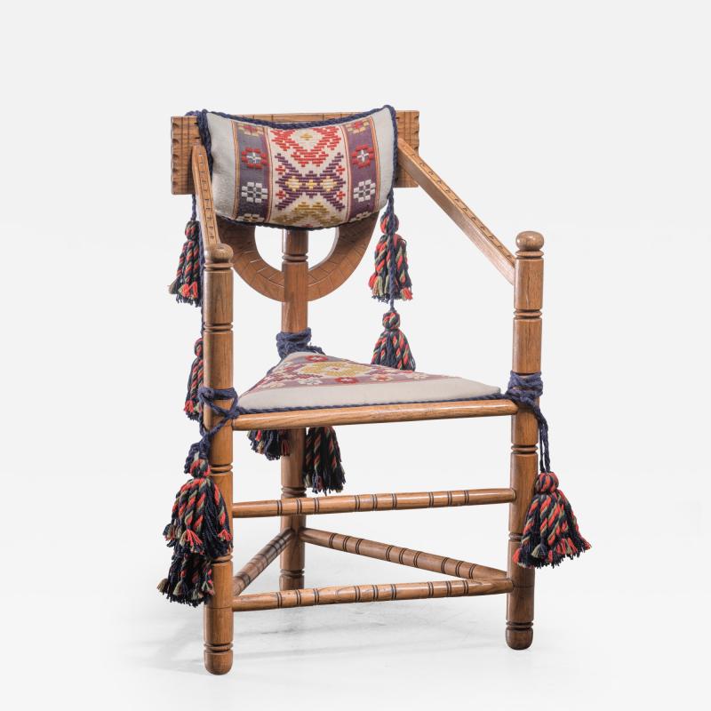 Folk art monk chair