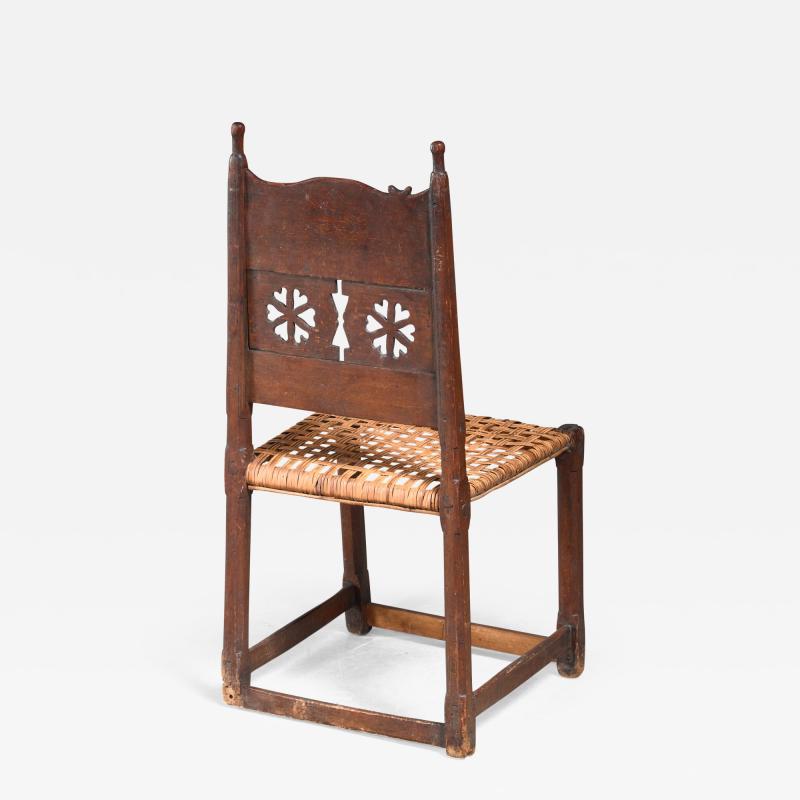 Folk art side chair Sweden 18th 19th century