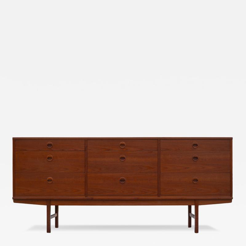 Folke Ohlsson Folke Ohlsson for DUX Swedish Teak 9 Drawer Mid Century Modern Dresser Sideboard