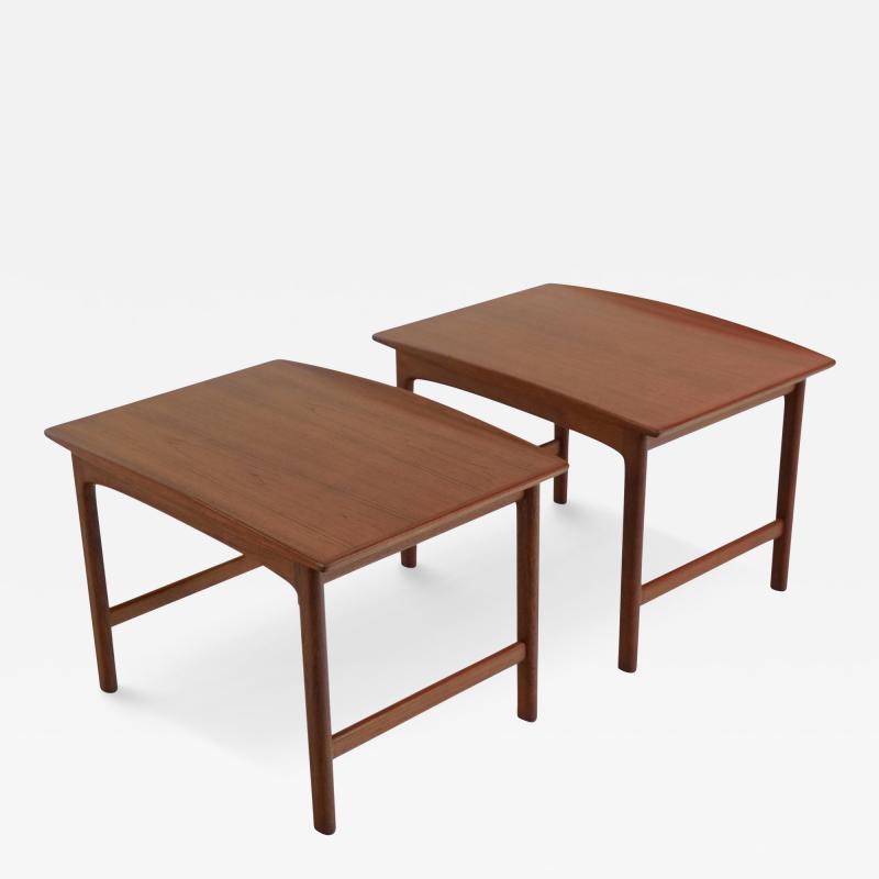 Folke Ohlsson Pair of Scandinavian Modern Teak Side Tables by Folke Ohlsson for DUX