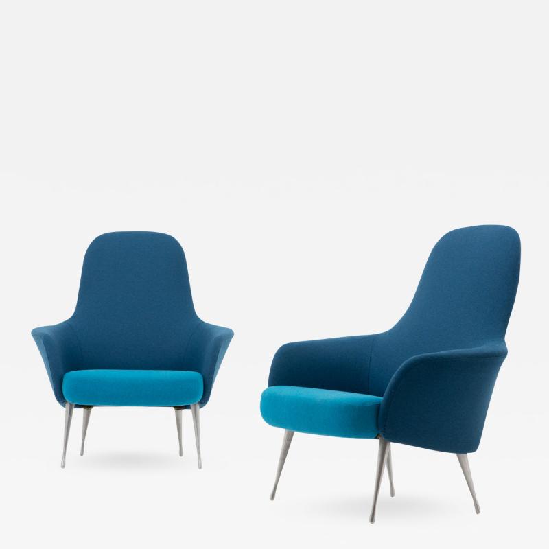 Folke Ohlsson Scandinavian Midcentury Lounge Chairs by Alf Svensson for DUX 1960s