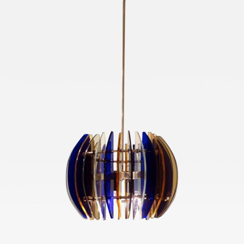 Fontana Arte A Mid Century Chandelier in the style of Fontana Arte